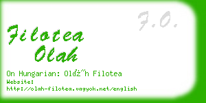 filotea olah business card